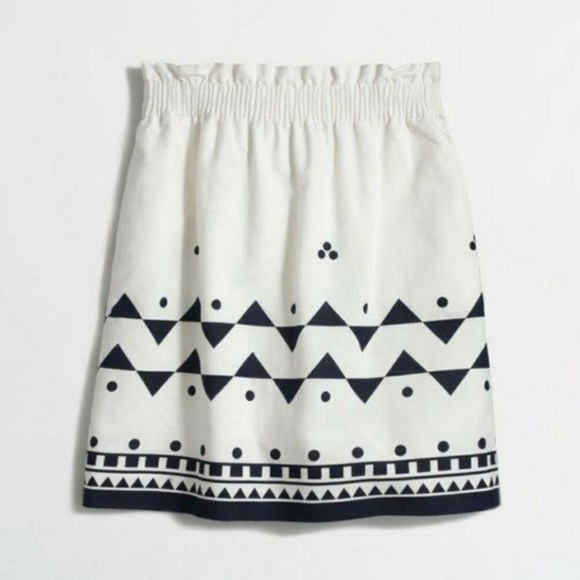 J. Crew Dresses & Skirts - J.crew  Geo print cotton-Linen sidewalk skirt sz8